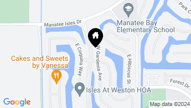 Map of 3767 W Gardenia Ave, Weston FL, 33332