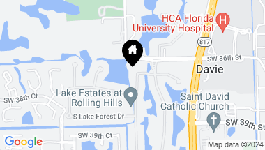 Map of 3683 W Lake Estates Dr, Davie FL, 33328