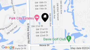 Map of 8561 SW 21st St, Davie FL, 33324