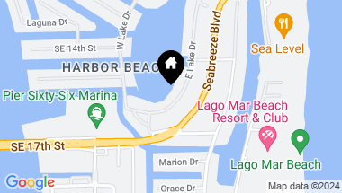 Map of 1601 E Lake Drive, Fort Lauderdale FL, 33316