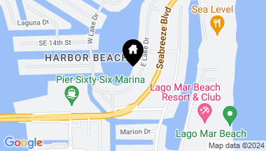 Map of 1535 E LAKE DR, Fort Lauderdale FL, 33316