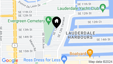 Map of 1300 SE 12th Way, Fort Lauderdale FL, 33316