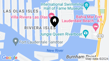 Map of 704 Riviera Isle Drive, Fort Lauderdale FL, 33301
