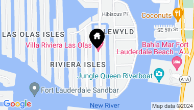 Map of 629 SE Riviera Dr, Fort Lauderdale FL, 33301
