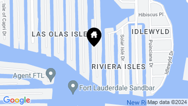 Map of 633 Isle Of Palms Dr, Fort Lauderdale FL, 33301