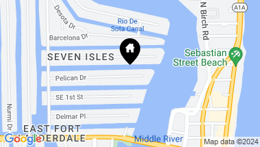 Map of 7 Pelican Dr, Fort Lauderdale FL, 33301