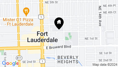 Map of 814 NE 2nd Street, Fort Lauderdale FL, 33301
