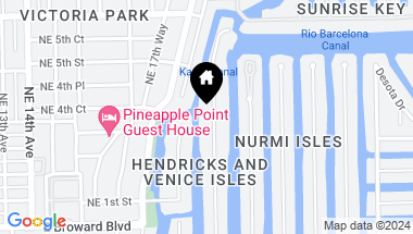 Map of 321 Hendricks Isle 1, Fort Lauderdale FL, 33301