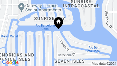 Map of 512 Seven Isles Drive, Fort Lauderdale FL, 33305