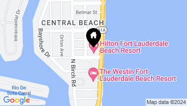 Map of 505 N Beach Blvd PH2501, Fort Lauderdale FL, 33304