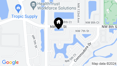 Map of 13489 NW 7th St, Plantation FL, 33325