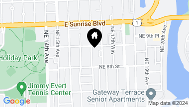 Map of 828 NE 17th Ave, Fort Lauderdale FL, 33304