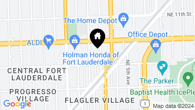 Map of 921 NE 3rd Ave, Fort Lauderdale FL, 33304