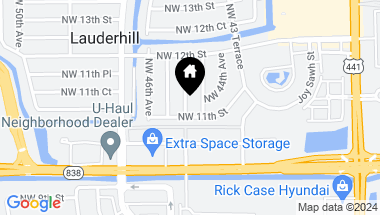 Map of 1108 NW 45th Ave, Lauderhill FL, 33313