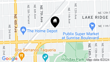 Map of 1037 NE 9th Ave, Fort Lauderdale FL, 33304