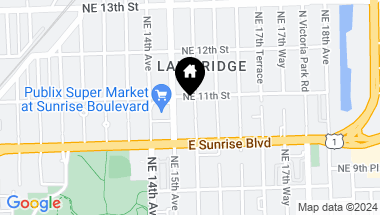 Map of 1037-1039 NE 16th Ave, Fort Lauderdale FL, 33304