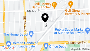 Map of 1129 NE 7th Ave, Fort Lauderdale FL, 33304