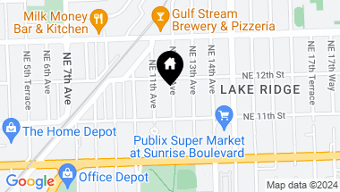 Map of 1129 NE 12th Ave, Fort Lauderdale FL, 33304