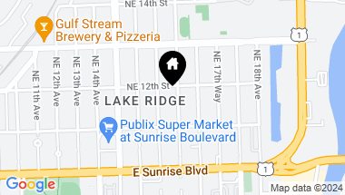 Map of 1133-1137 NE 17th Ave, Fort Lauderdale FL, 33304