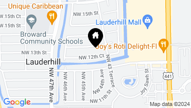 Map of 4401 NW 12th Ct, Lauderhill FL, 33313