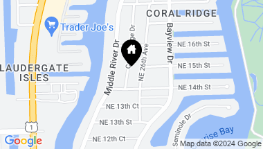 Map of 1420 Coral Ridge Dr, Fort Lauderdale FL, 33304