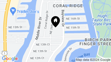 Map of 2614 NE 15th Street, Fort Lauderdale FL, 33304