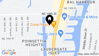 Map of 1620 NE 20th Ave, Fort Lauderdale FL, 33305