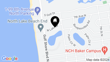 Map of 210 North Lake DR, NAPLES FL, 34102
