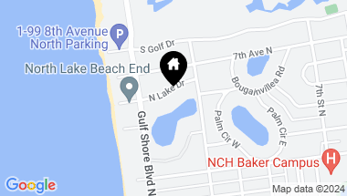 Map of 210 North Lake DR, NAPLES FL, 34102