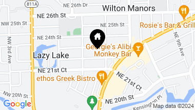 Map of 419 NE 22nd St, Wilton Manors FL, 33305
