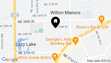 Map of 441 NE 24th St, Wilton Manors FL, 33305