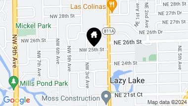 Map of 216 NW 25th St, Wilton Manors FL, 33311