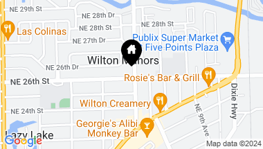Map of 551 NE 26th St, Wilton Manors FL, 33305