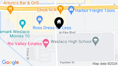 Map of 0 West Pike, Weslaco TX, 78596