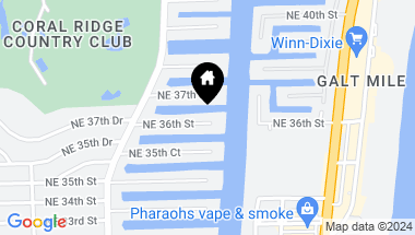 Map of 2865 NE 36th St, Fort Lauderdale FL, 33308