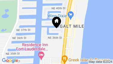 Map of 3316 NE 37th St, Fort Lauderdale FL, 33308