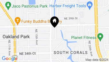 Map of 3721 NE 16th Ter, Oakland Park FL, 33334