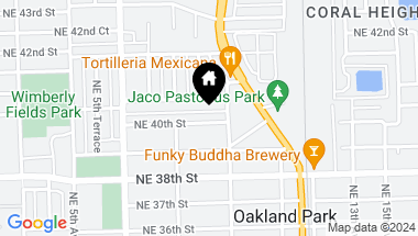 Map of 925 NE 40th Street, Oakland Park FL, 33334