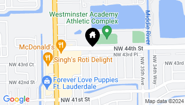 Map of 3799 NW 43rd Pl, Lauderdale Lakes FL, 33309