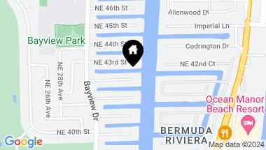 Map of 3091 NE 42nd Street, Fort Lauderdale FL, 33308-____