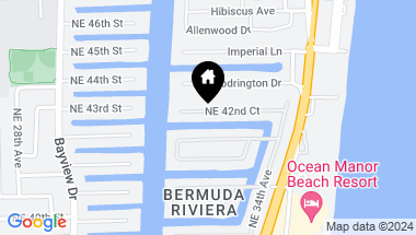 Map of 3216 NE 42nd Ct, Fort Lauderdale FL, 33308