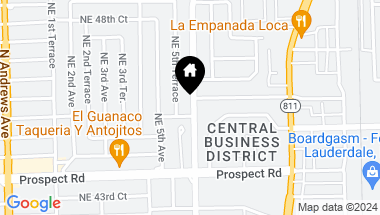 Map of 4621 NE 6th Ave, Fort Lauderdale FL, 33334