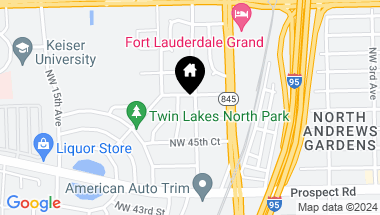 Map of 4611 NW 10th Ave, Fort Lauderdale FL, 33309