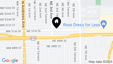 Map of 330 NE 51st Street, Oakland Park FL, 33334