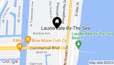 Map of 4449 Poinciana St, Lauderdale By The Sea FL, 33308