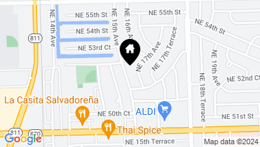 Map of 5230 NE 15th Avenue, Fort Lauderdale FL, 33334