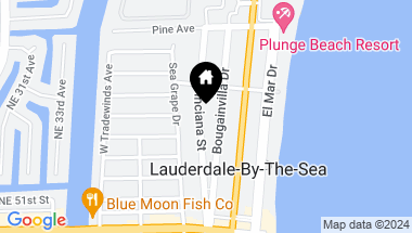 Map of 4536 Poinciana St, Lauderdale By The Sea FL, 33308