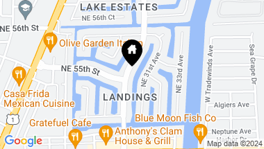 Map of 5510 Bayview Dr, Fort Lauderdale FL, 33308