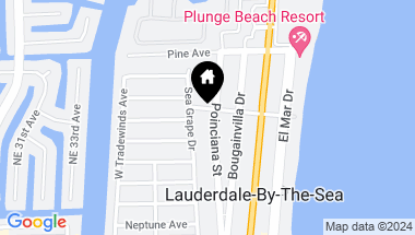 Map of 4561 Poinciana St, Lauderdale By The Sea FL, 33308