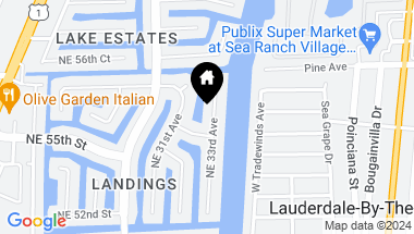 Map of 5541 NE 33rd Ave, Fort Lauderdale FL, 33308